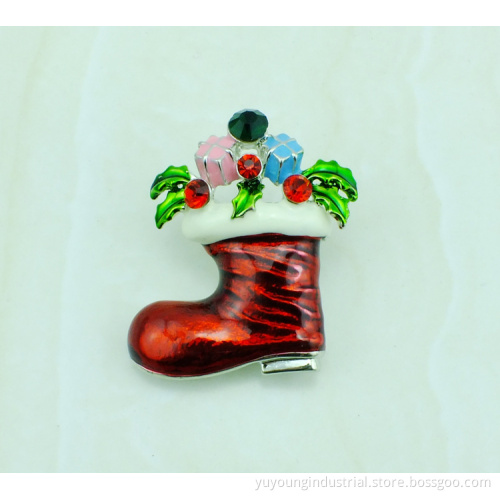 Fashion Jewelry Santa Claus Jr Brooch Christmas Gift (SD1701)